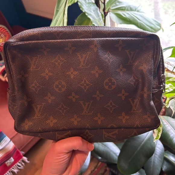 Louis Vuitton Monogram Trousse Toilette Clutch Cosmetic Bag Éclair Vintage - Picture 1 of 9